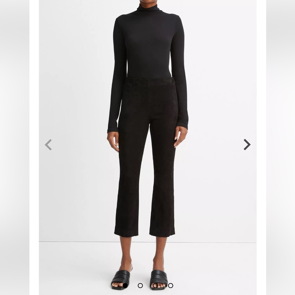 Vince szS stretch suede flared leg cropped pants